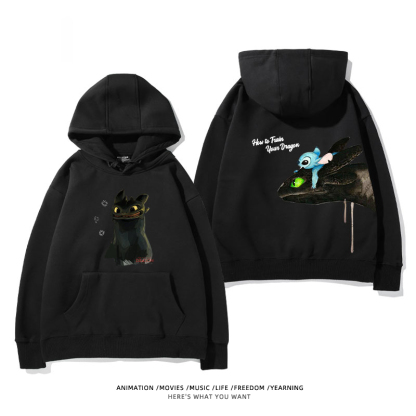 馴龍高手聯名史迪仔新款 親子情侶男女款連帽衛衣-ZUIHANG SHOP