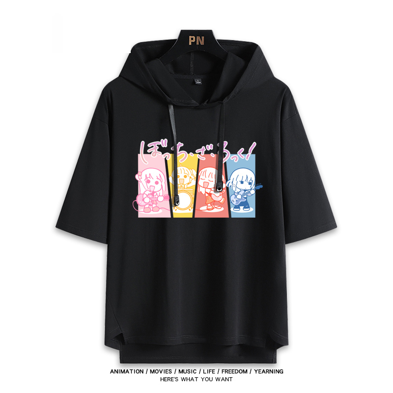 孤獨搖滾新款 親子情侶男女款連帽短袖T恤-ZUIHANG SHOP