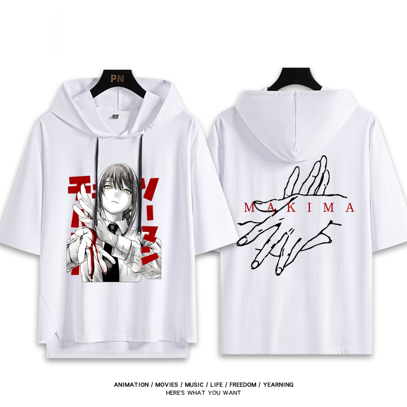 鏈鋸人新款 親子情侶男女連帽短袖T恤-ZUIHANG SHOP