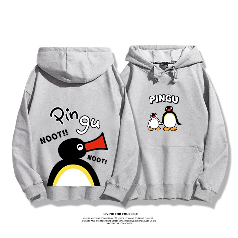 企鵝Pingu 2025秋冬新款 親子情侶男女連帽衛衣