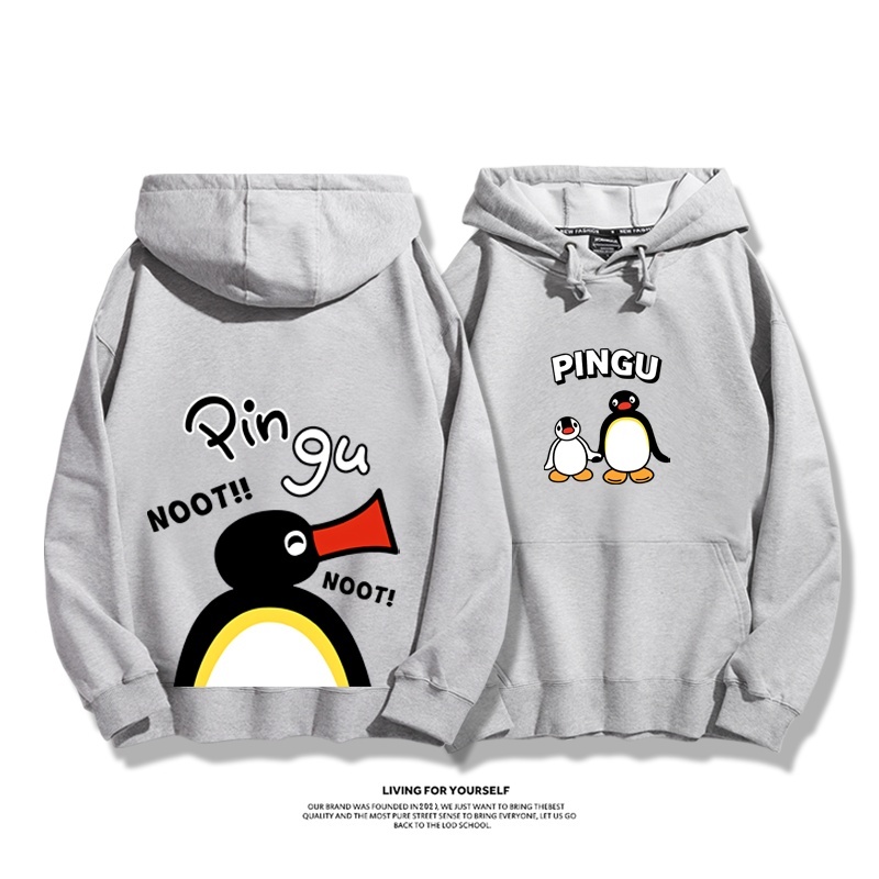 企鵝Pingu 2025秋冬新款 親子情侶男女連帽衛衣