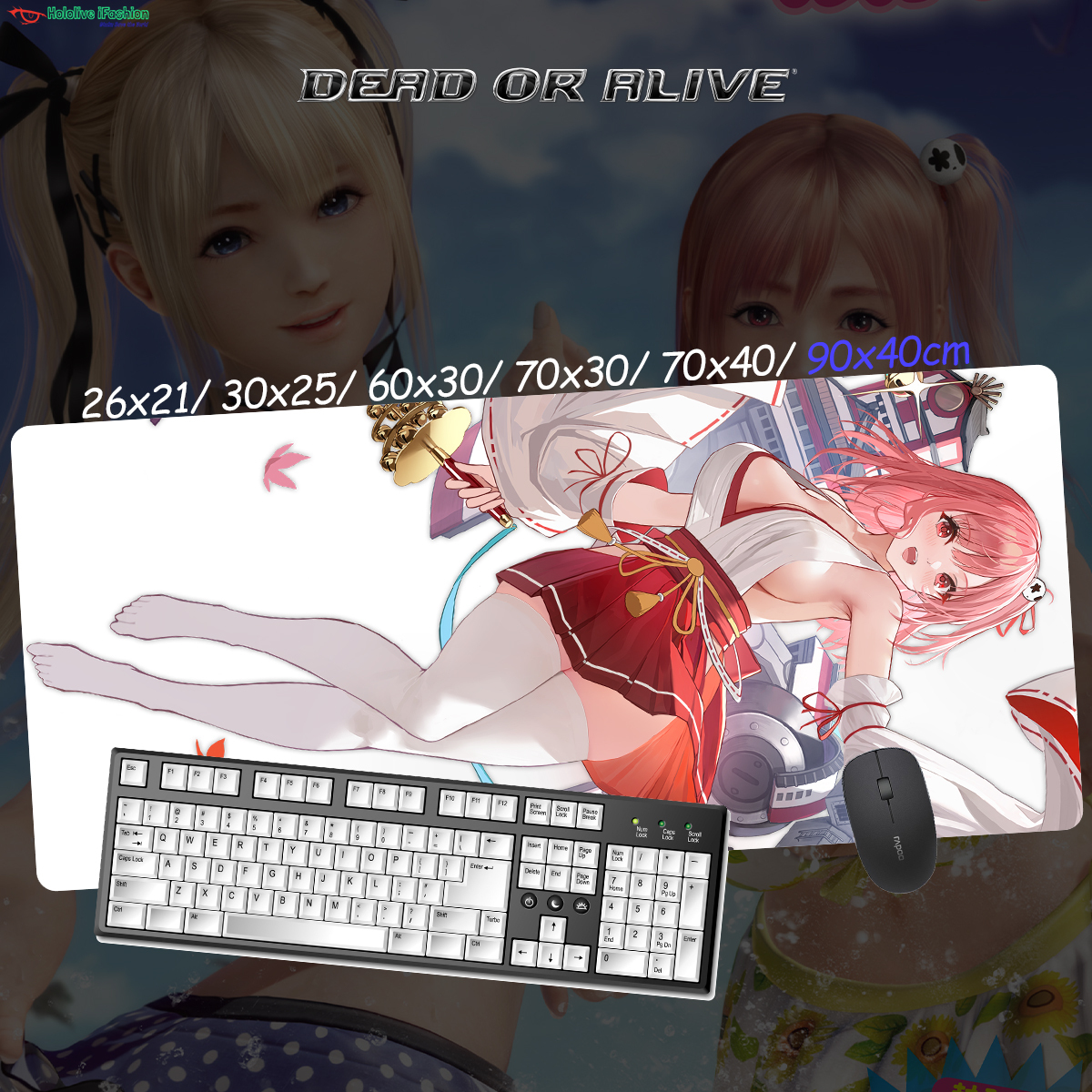 生死格鬥系列 超大鎖邊主題桌墊 布質滑鼠墊