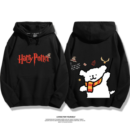線條小狗 X 哈利波特聯名 親子情侶男女款連帽衛衣-ZUIHANG SHOP