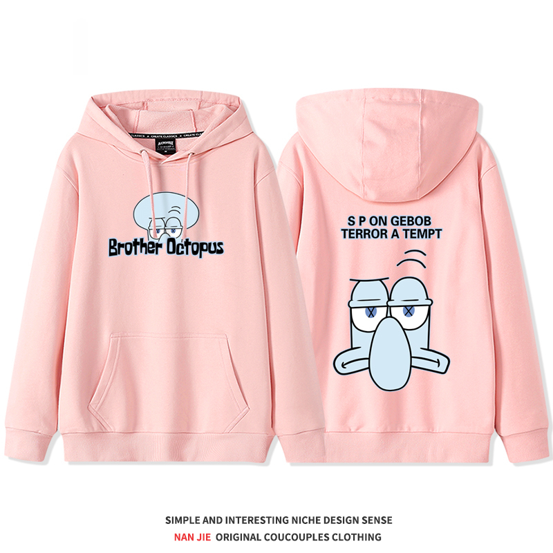 海綿寶寶聯名 2025秋冬新款 親子情侶裝連帽衛衣