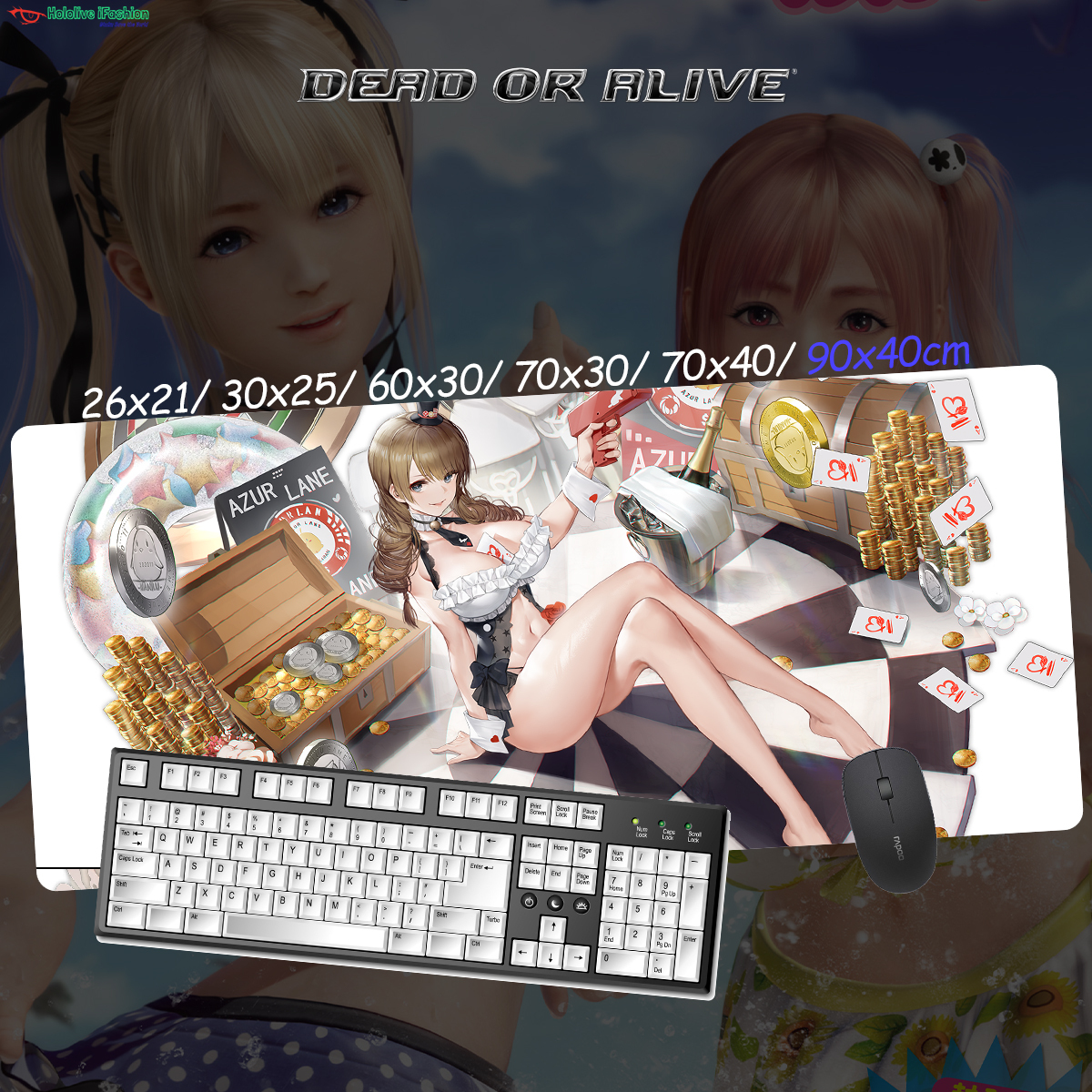 生死格鬥系列 超大鎖邊主題桌墊 布質滑鼠墊