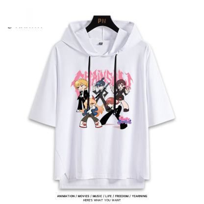 鏈鋸人新款 親子情侶男女連帽短袖T恤-ZUIHANG SHOP