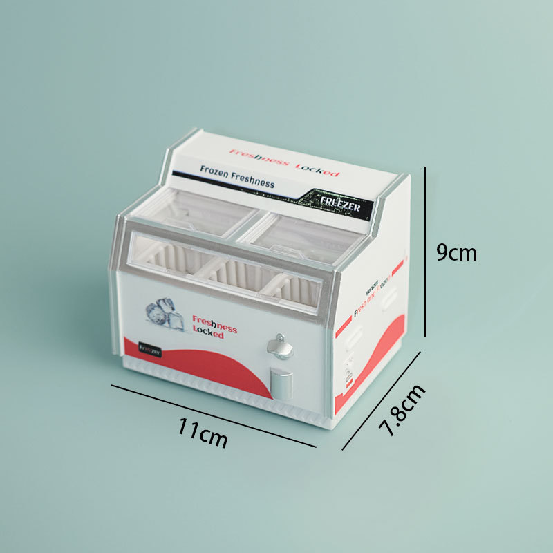 迷你小冰箱玩具 | 超市微縮臥式冰櫃擺飾模型-ZUIHANGSHOP