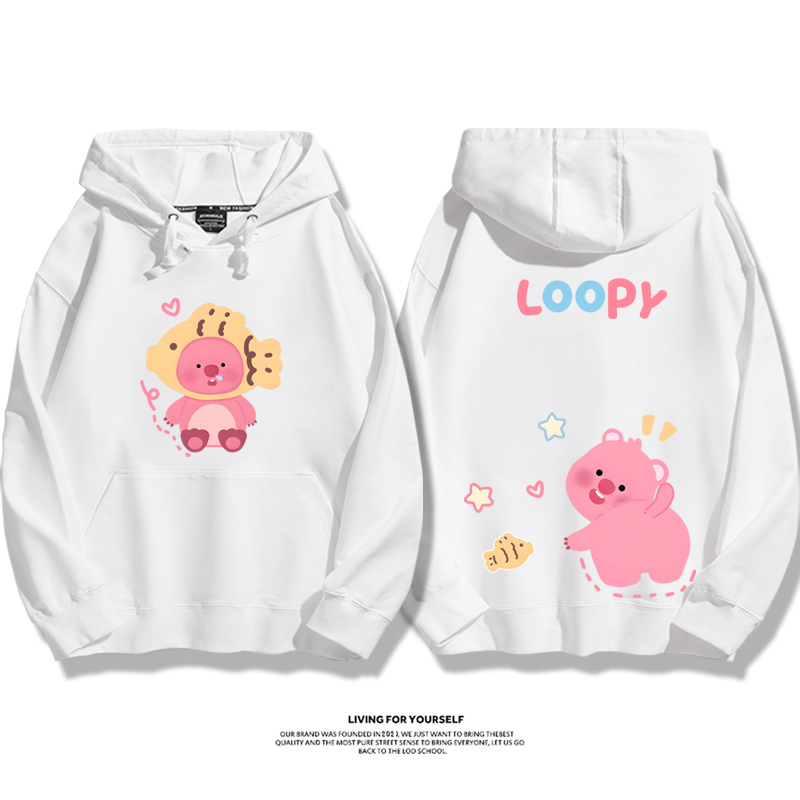 小海狸露比loopy新款 親子情侶男女款連帽衛衣-ZUIHANG SHOP