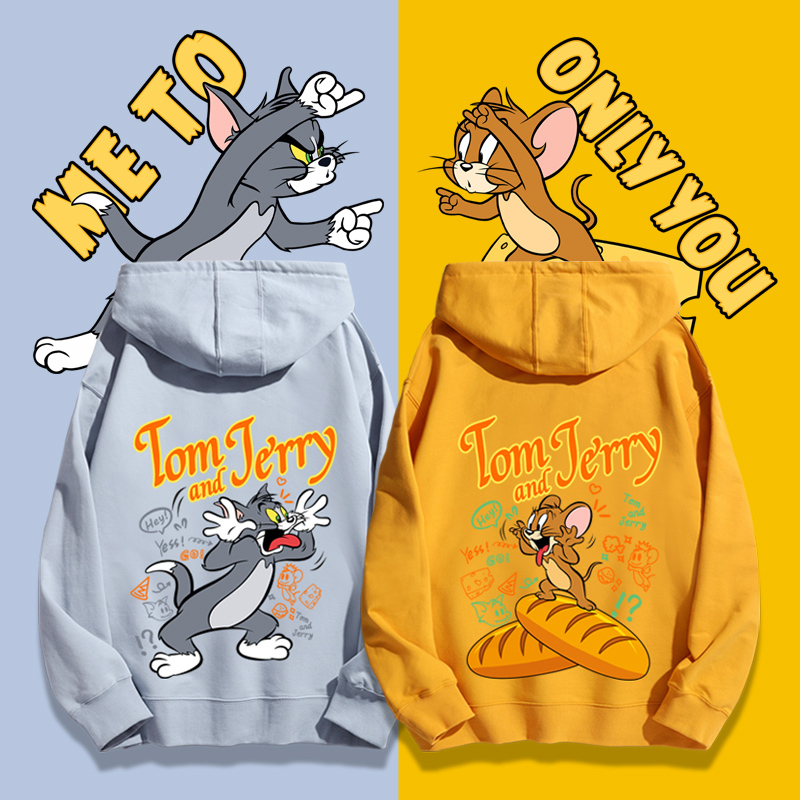 湯姆貓與傑利鼠新款 親子情侶男女款連帽衛衣-ZUIHANG SHOP
