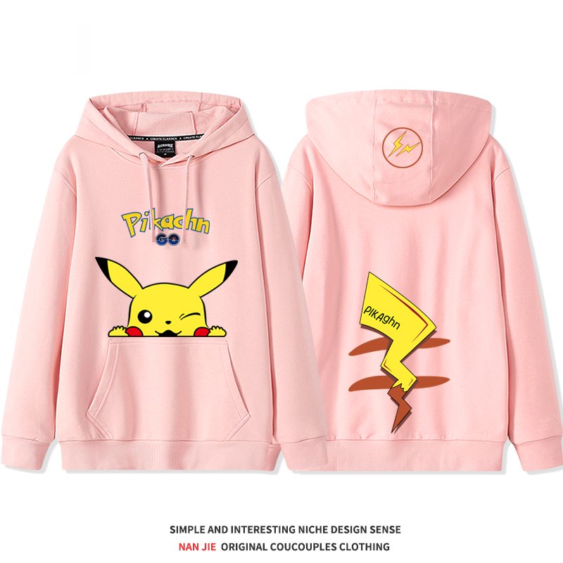 藤原浩閃電聯名皮卡丘 2025秋冬新款 親子情侶裝連帽衛衣