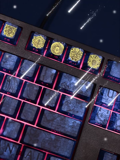 魔獸世界WOW聯盟透光RGB108鍵標準配列衛星軸鍵帽