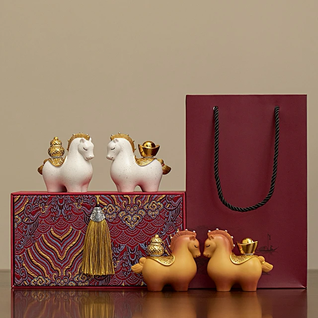 🐎新年快樂🔜 快速出貨『愛馬事事順利禮盒』馬上有錢開運擺件禮盒