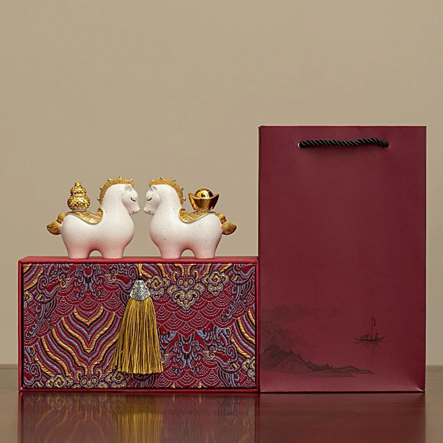 🐎新年快樂🔜 快速出貨『愛馬事事順利禮盒』馬上有錢開運擺件禮盒