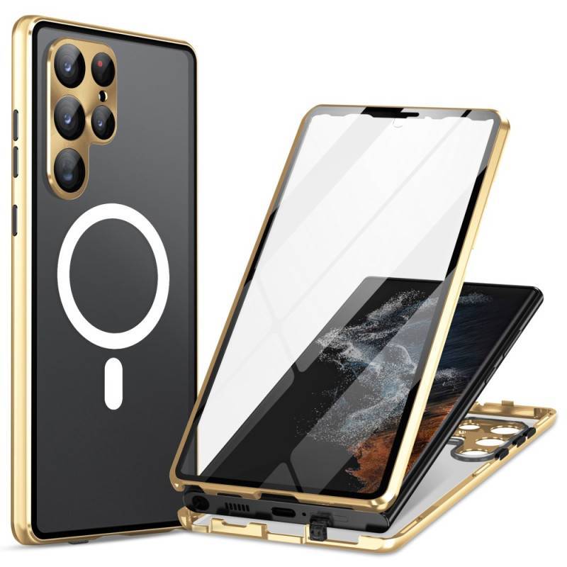 三星 新品上市 雙面鋼化玻璃磁吸手機殼