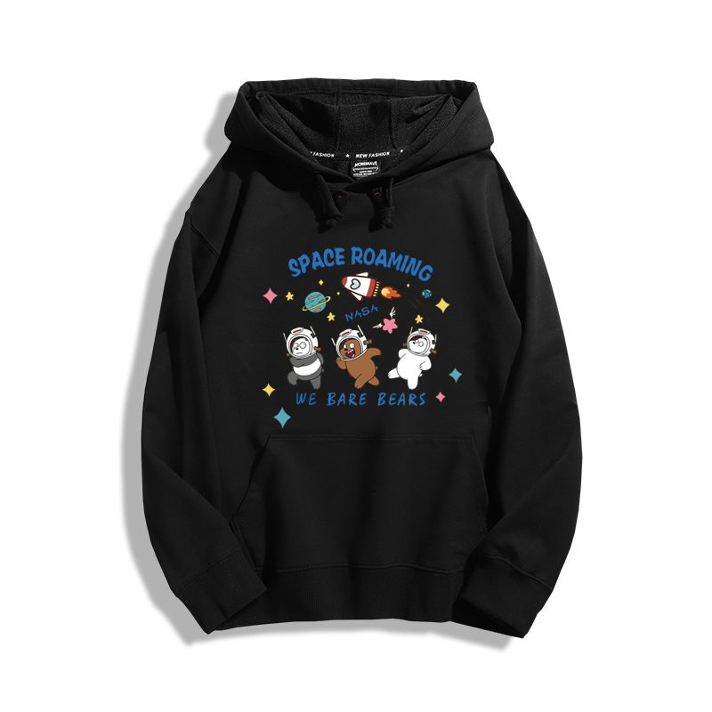 咱們三只裸熊聯名nasa新款 親子情侶男女款連帽衛衣-ZUIHANG SHOP