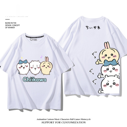 Chiikawa 2025親子情侶男女同款 印花短袖T恤-ZUIHANG SHOP