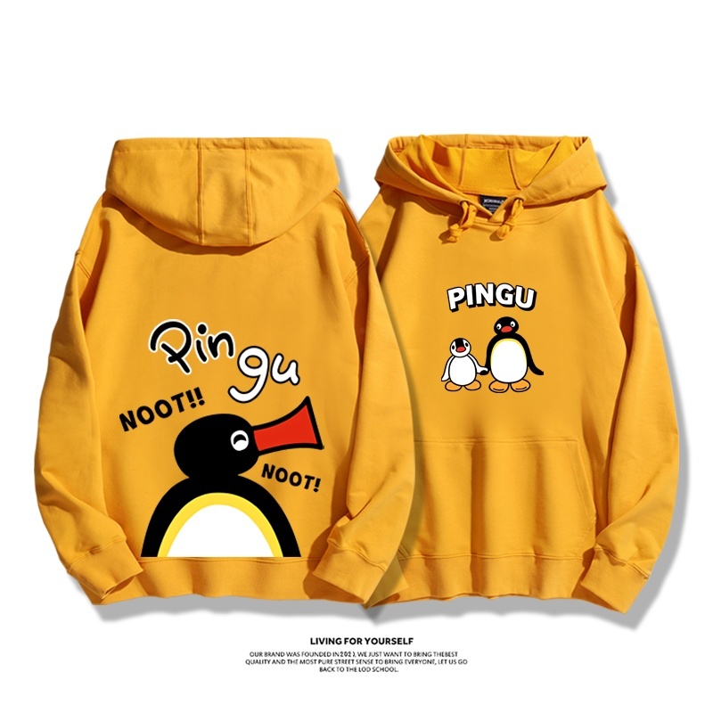 企鵝Pingu 2025秋冬新款 親子情侶男女連帽衛衣