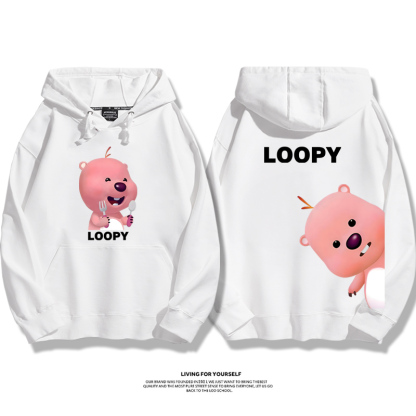 小海狸露比loopy新款 親子情侶男女款連帽衛衣-ZUIHANG SHOP