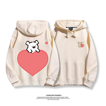 線條小狗 2025秋冬新款 親子情侶男女連帽衛衣