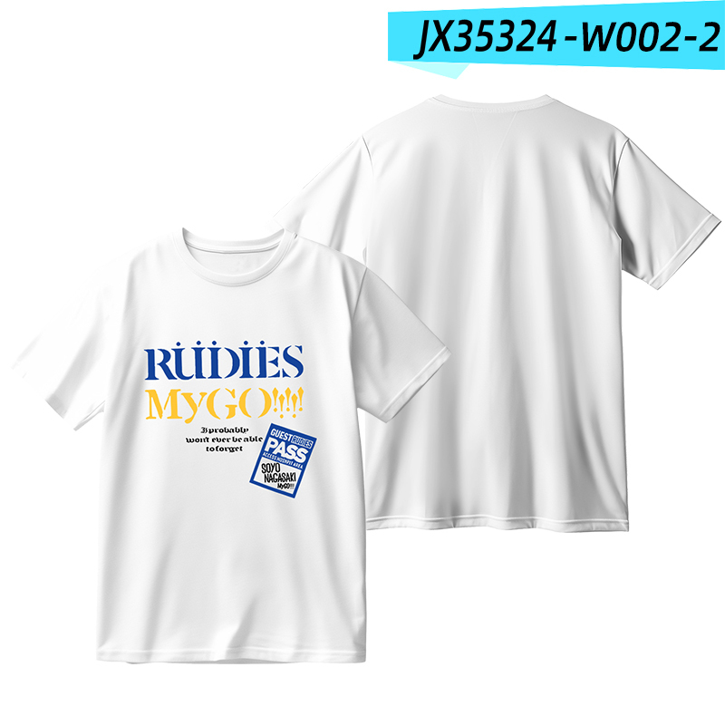 BanG Dream MyGO!!! 周邊印花短袖T恤-ZUIHANG SHOP