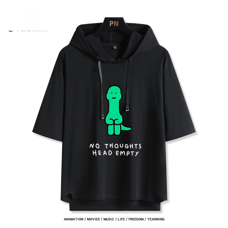 Joguman 綠色搞怪小恐龍 連帽短袖T恤-ZUIHANG SHOP