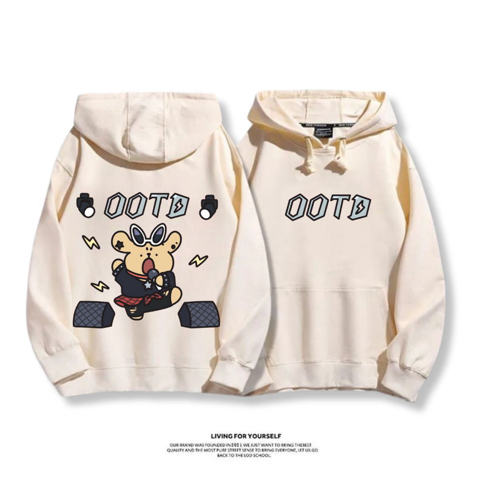 線條小狗 2025秋冬新款 親子情侶男女連帽衛衣