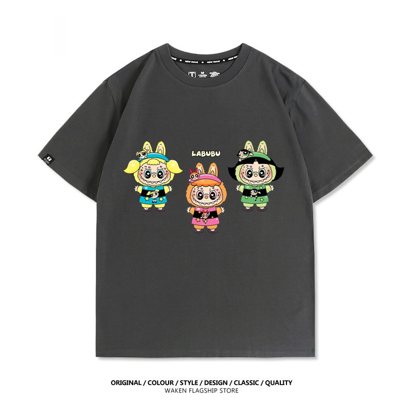 LabubuX飛天小女警 印花短袖T恤-ZUIHANG SHOP