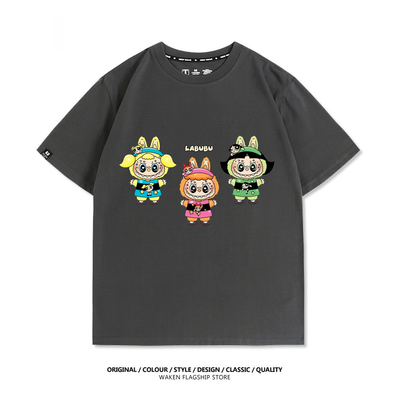 LabubuX飛天小女警 印花短袖T恤-ZUIHANG SHOP