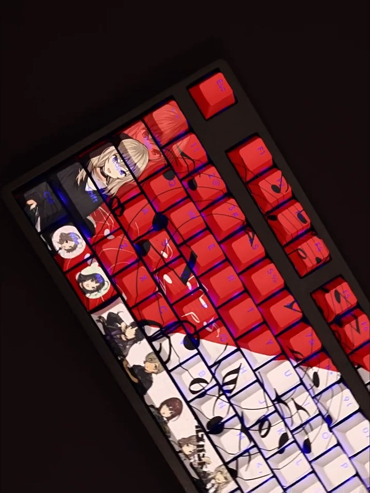 GIRLS BAND CRY透光RGB108鍵標準配列衛星軸鍵帽