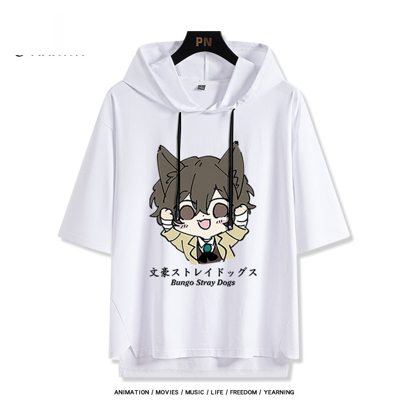 文豪野犬 太宰治 連帽短袖T恤-ZUIHANG SHOP