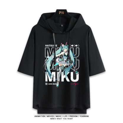 初音未來 連帽短袖T恤-ZUIHANG SHOP