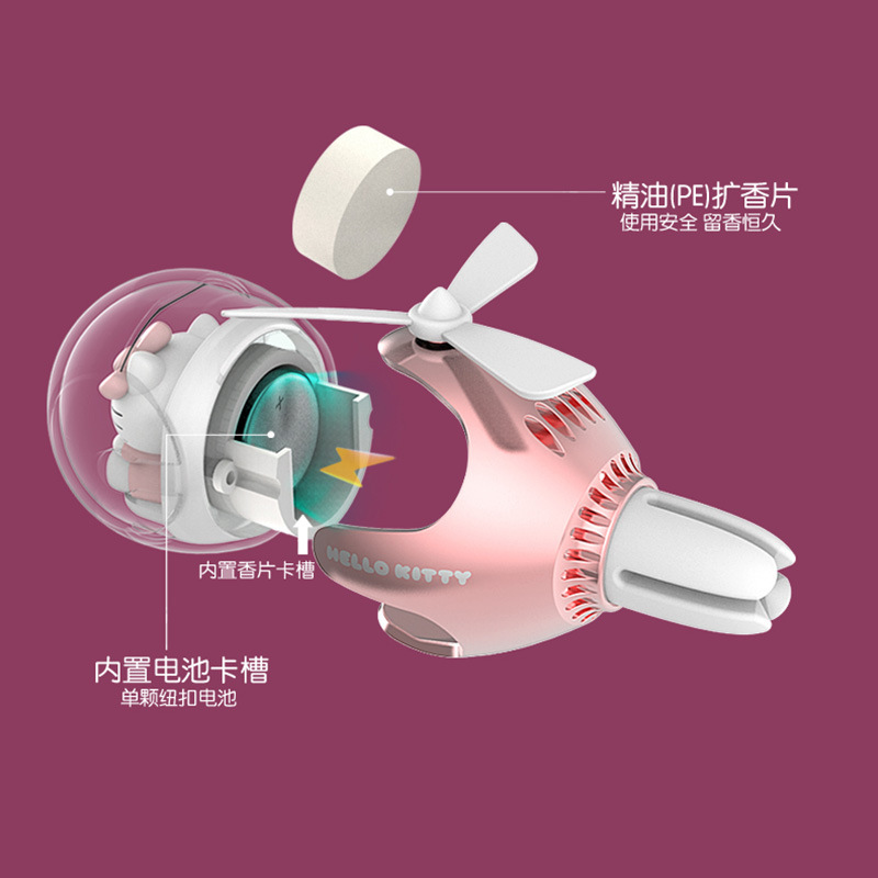 三麗鷗飛行球小風扇高級感車載擺件-ZUIHANG SHOP