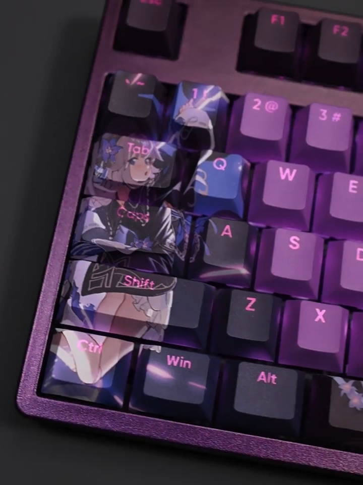 黑塔透光RGB108鍵標準配列衛星軸鍵帽