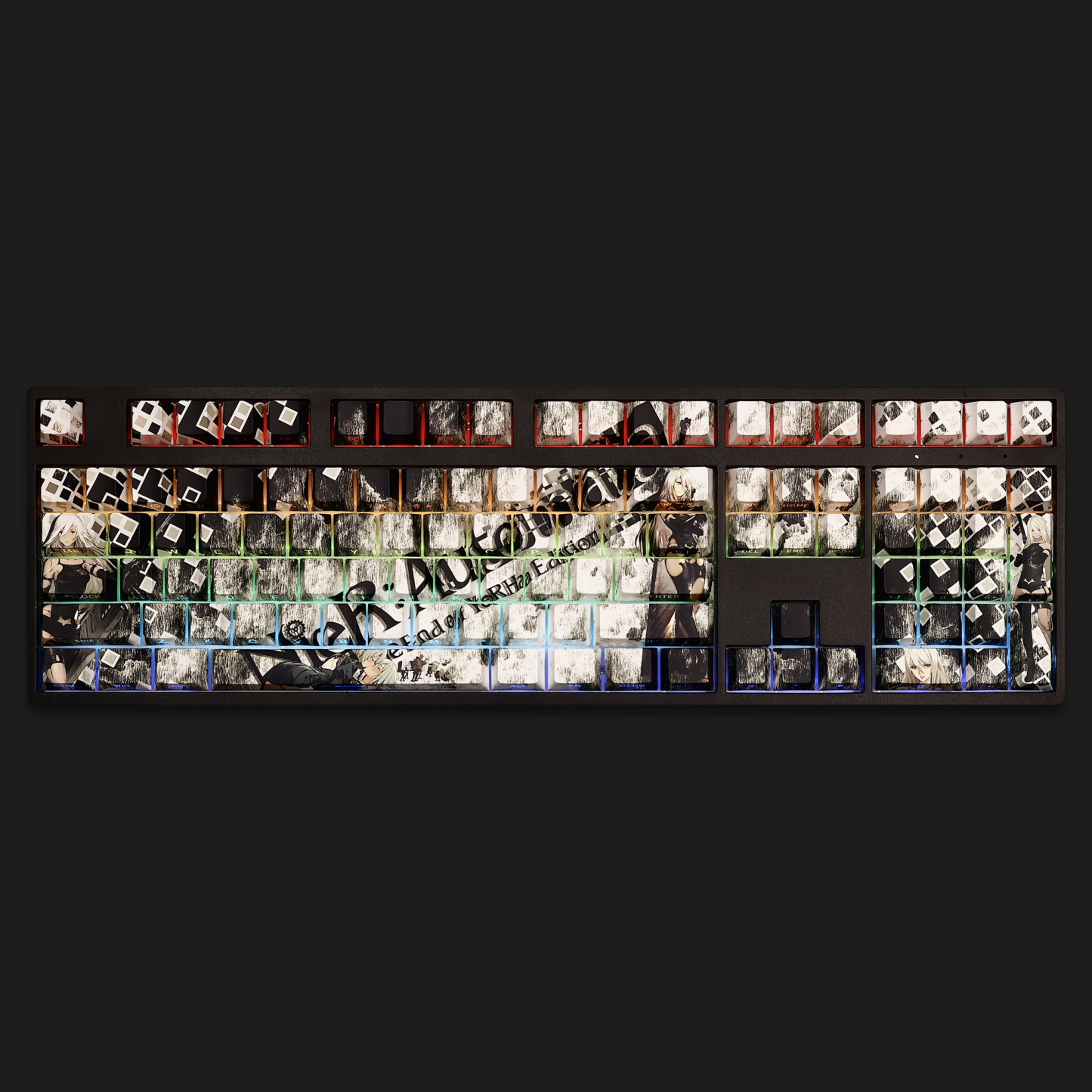 尼爾機械紀元A2透光RGB108鍵標準配列衛星軸鍵帽-ZUIHANG SHOP