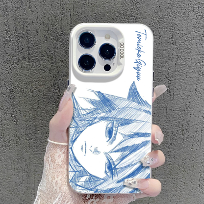 線條鬼滅之刃彩銀防摔手機殼