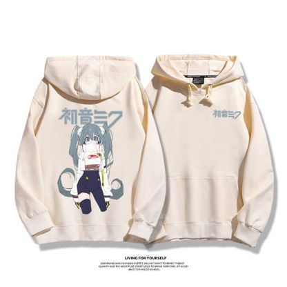 初音未來聯名鵝鴨殺新款 親子情侶男女款連帽衛衣-ZUIHANG SHOP