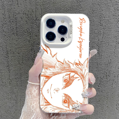 線條鬼滅之刃彩銀防摔手機殼