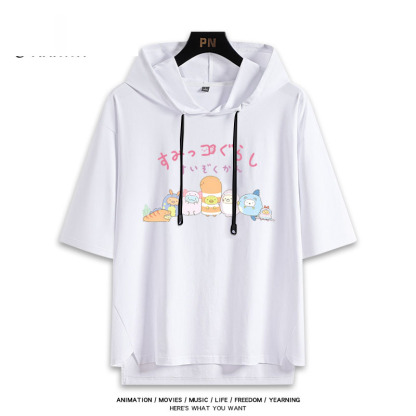 角落生物小夥伴 連帽短袖T恤-ZUIHANG SHOP