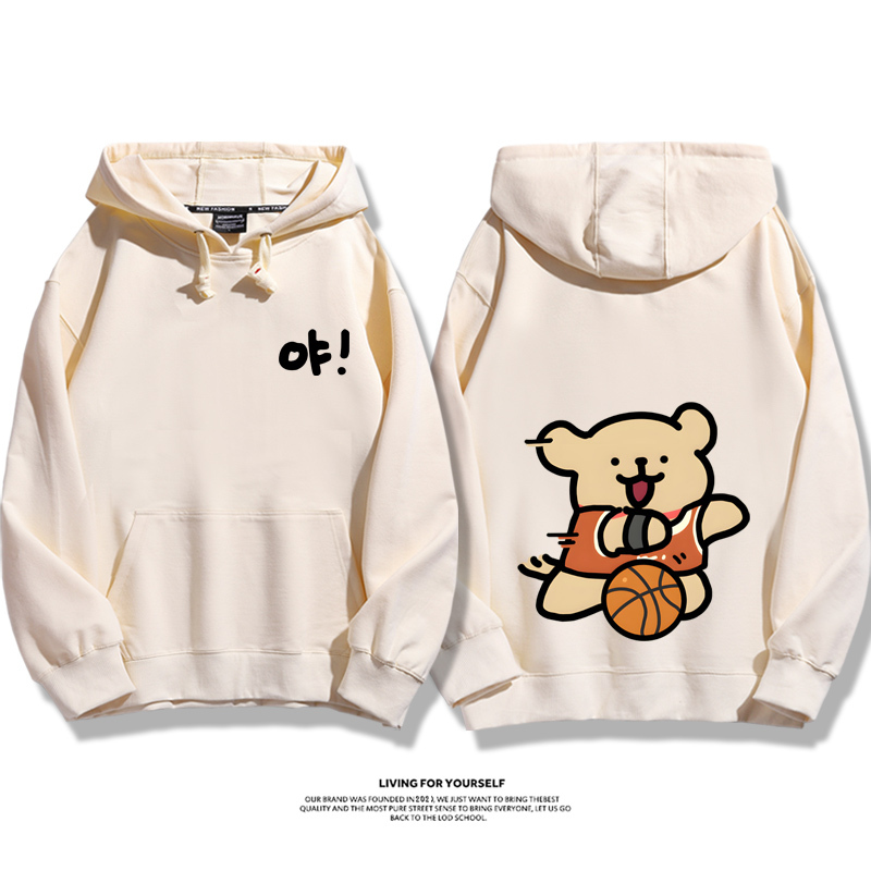 線條小狗新款 親子情侶男女款連帽衛衣-ZUIHANG SHOP