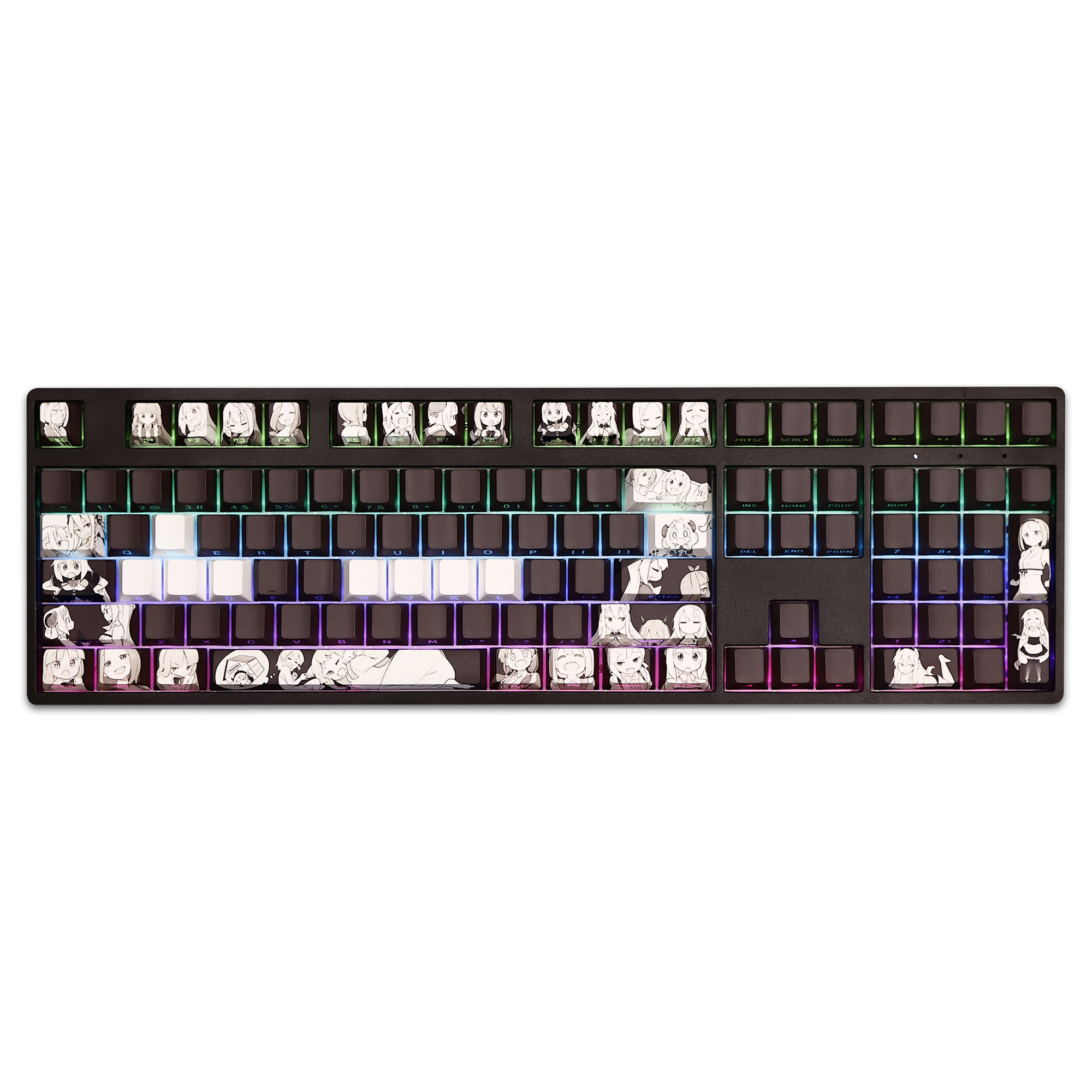 打了300年的史萊姆不知不覺就練到了滿級透光RGB108鍵標準配列衛星軸鍵帽-ZUIHANG SHOP