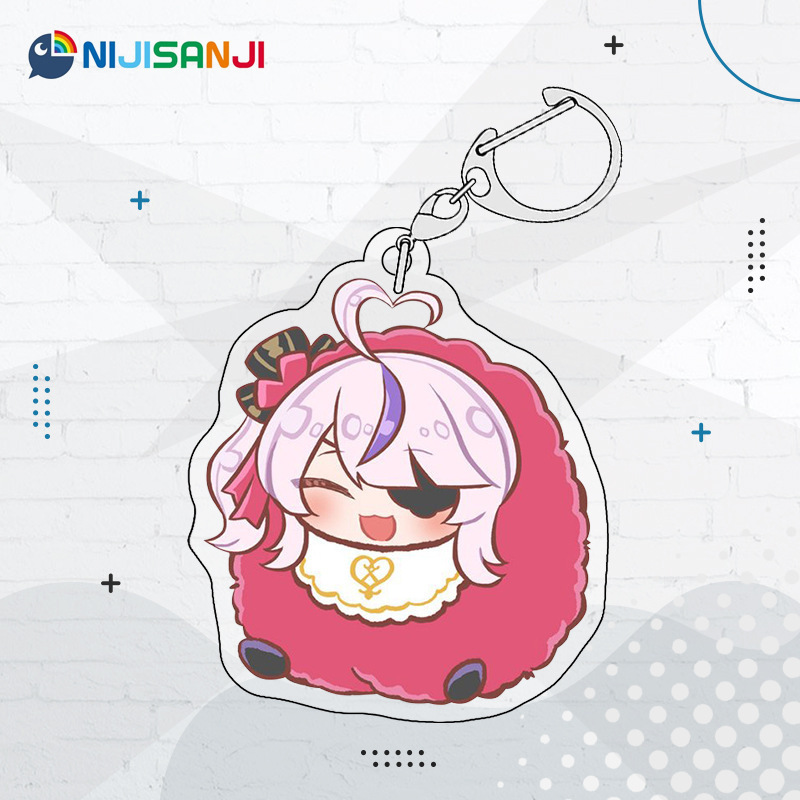 Luxiem彩虹社全員同人週邊 NIJISANJI EN 雙面夾層鑰匙扣掛件吧唧