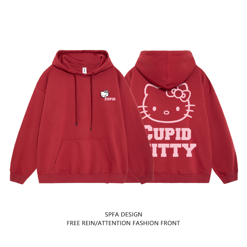 HelloKitty新款 寬鬆百搭 秋冬款 寬鬆連帽衛衣-ZUIHANG SHOP