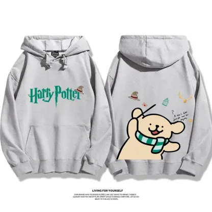 線條小狗 X 哈利波特聯名 親子情侶男女款連帽衛衣-ZUIHANG SHOP