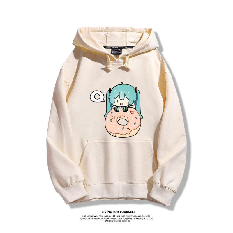 初音未來 秋冬新款 親子情侶男女連帽衛衣