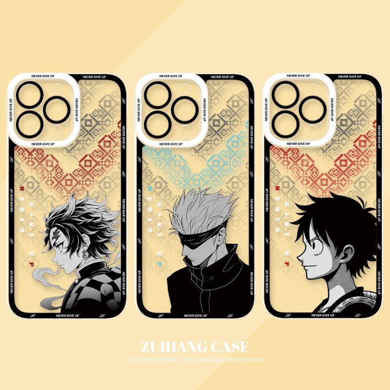 黑白動漫天使眼透明防摔軟殼