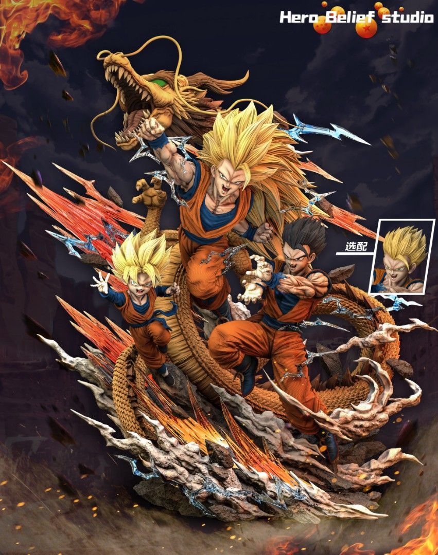 Hero belief 龍珠 超三悟空&悟飯&悟天 賽亞人集合-ZUIHANG SHOP
