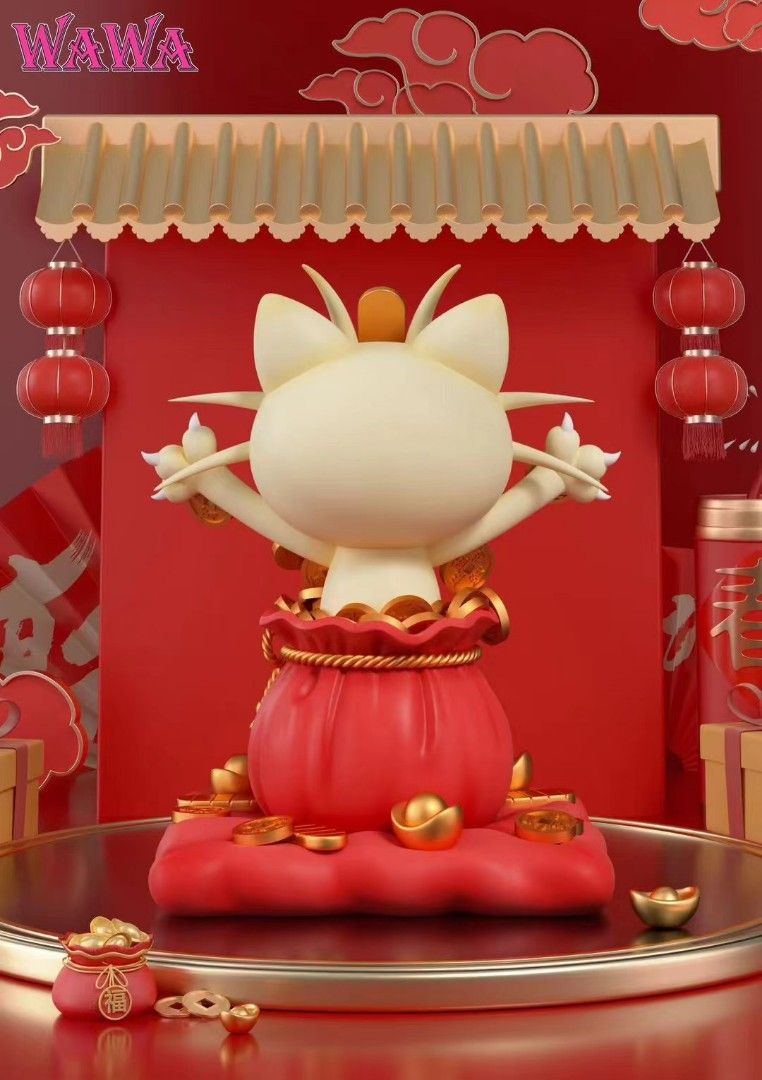 【會員秒殺】WAWA 精靈寶可夢 招財喵喵怪-ZUIHANG SHOP
