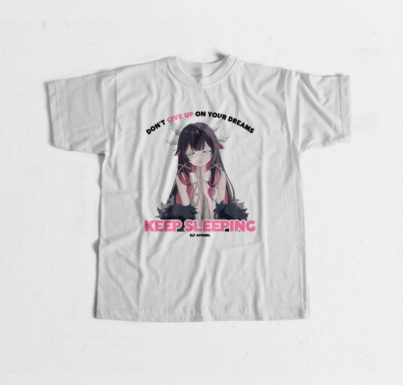 哥倫比婭 Damselette “不要放棄你的夢想，繼續沉睡” 原神粉絲自製T恤