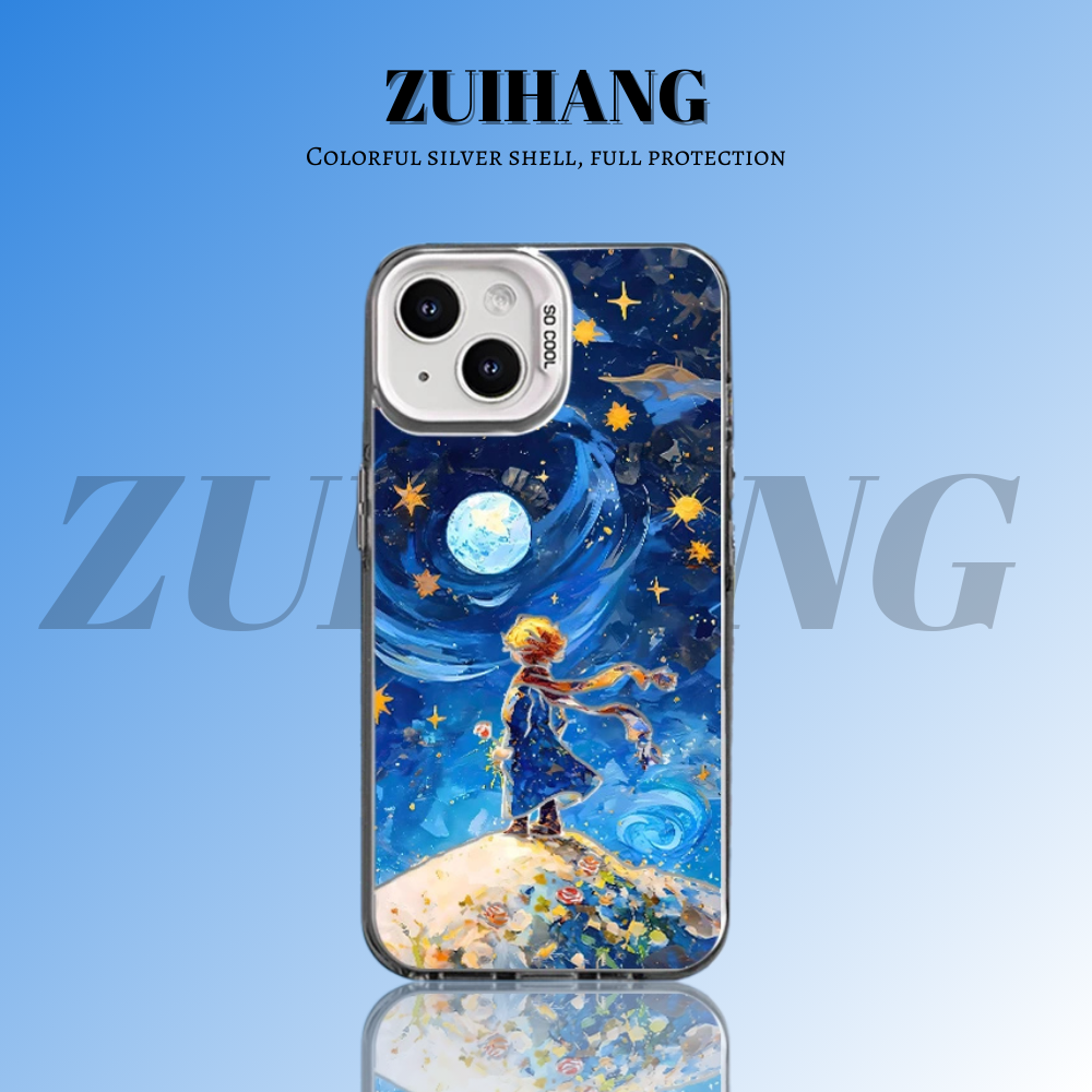 原創彩銀線條漸變防摔手機殼-ZUIHANG SHOP