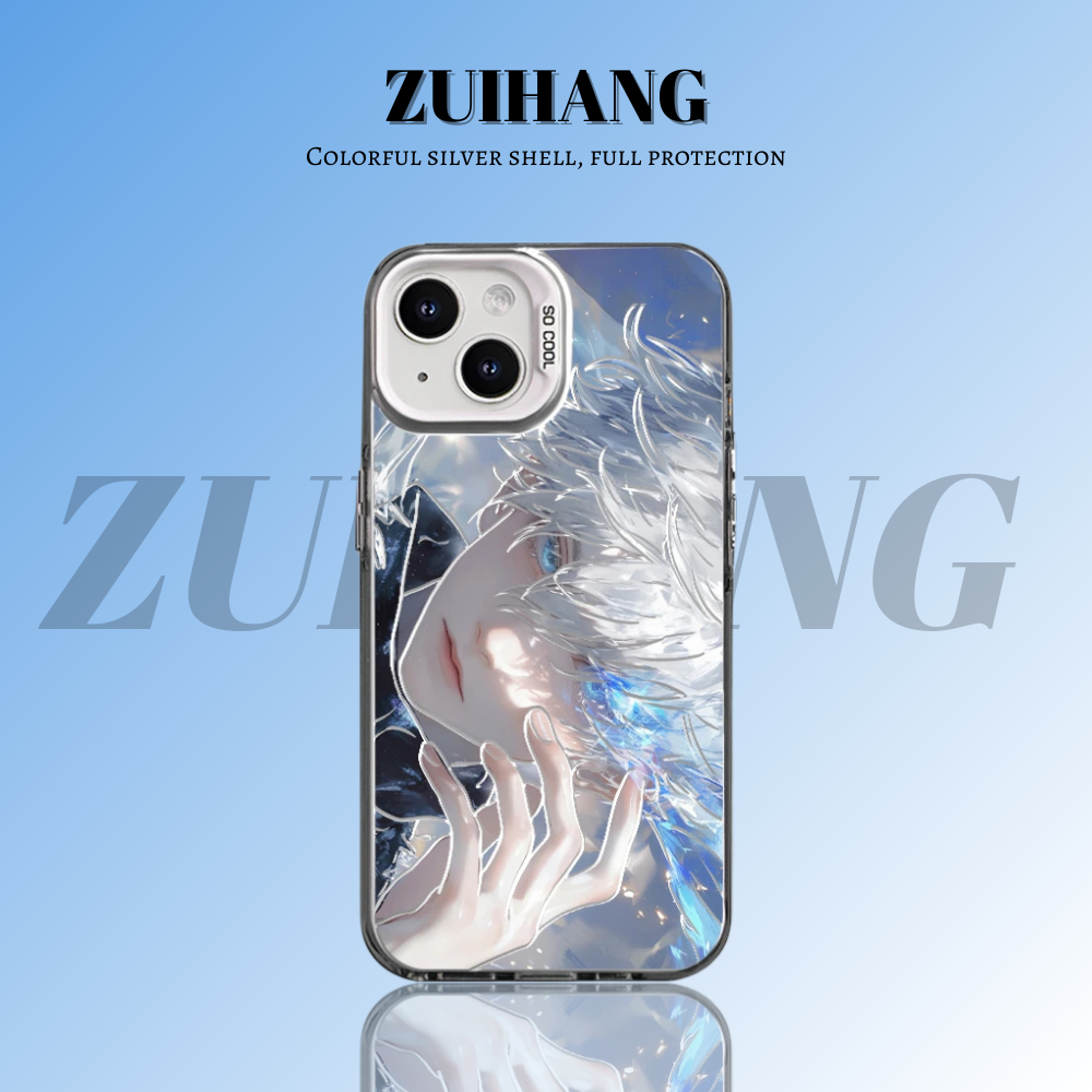 咒術迴戰彩銀線條漸變防摔手機殼-ZUIHANG SHOP